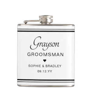 Groomsman Aangepaste Gepersonaliseerde Wedding Par Heupfles