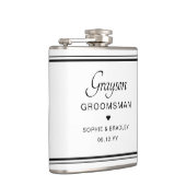 Groomsman Aangepaste Gepersonaliseerde Wedding Par Heupfles (Rechts)