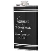 Groomsman Aangepaste Gepersonaliseerde Wedding Par Heupfles (Links)