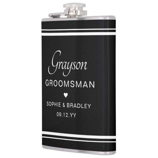 Groomsman Aangepaste Gepersonaliseerde Wedding Par Heupfles (Links)
