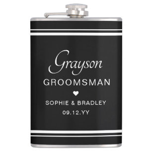 Groomsman Aangepaste Gepersonaliseerde Wedding Par Heupfles
