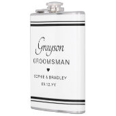 Groomsman Aangepaste Gepersonaliseerde Wedding Par Heupfles (Links)