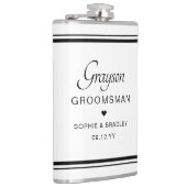 Groomsman Aangepaste Gepersonaliseerde Wedding Par Heupfles (Rechts)