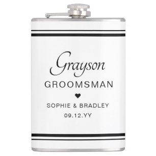 Groomsman Aangepaste Gepersonaliseerde Wedding Par Heupfles