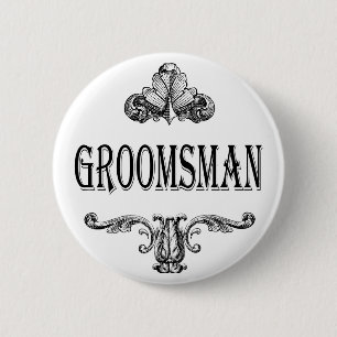 Groomsman aanpasbare kleurknop ronde button 5,7 cm
