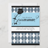 Groomsman Argyle Request Kaart (Voorkant)