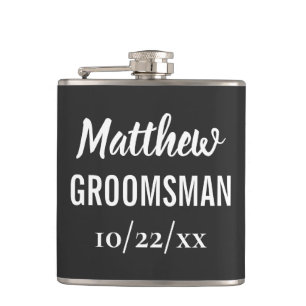 Groomsman Bachelor Party Elegant Wedding Favor Heupfles