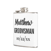 Groomsman Bachelor Party Elegant Wedding Favor Heupfles (Links)