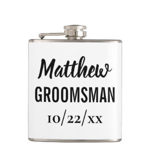 Groomsman Bachelor Party Elegant Wedding Favor Heupfles