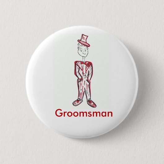 Groomsman Bachelor Party Ronde Button 5,7 Cm (Voorkant)