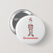 Groomsman Bachelor Party Ronde Button 5,7 Cm (Voorkant /achterkant)