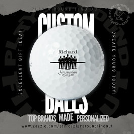 Groomsman Bachelor Party Silhouette Name Date Golfballen