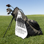 Groomsman Bachelor Party Squad Silhouette Name Golfhanddoek (Groen)