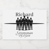 Groomsman Bachelor Party Suited Squad Name Date Likeurfles Etiket (Enkel label)