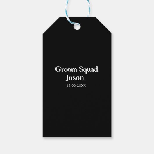 Groomsman Bachelorette Party Voeg naam toe Modern  Cadeaulabel (Voorkant)