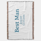 Groomsman Bachelorette Party Voeg naam toe Modern  Deken (Voorkant Verticaal)