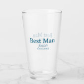 Groomsman Bachelorette Party Voeg naam toe Modern  Glas (Achterkant)