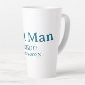 Groomsman Bachelorette Party Voeg naam toe Modern  Latte Mok (Rechterhoek)