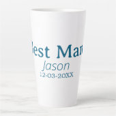 Groomsman Bachelorette Party Voeg naam toe Modern  Latte Mok (Voorkant)