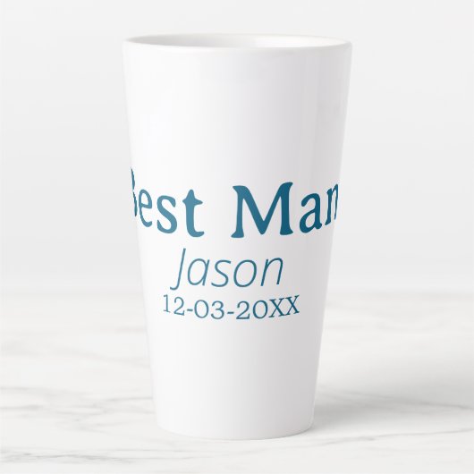 Groomsman Bachelorette Party Voeg naam toe Modern  Latte Mok (Voorkant)