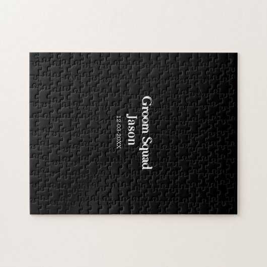 Groomsman Bachelorette Party Voeg naam toe Modern  Legpuzzel (Horizontaal)