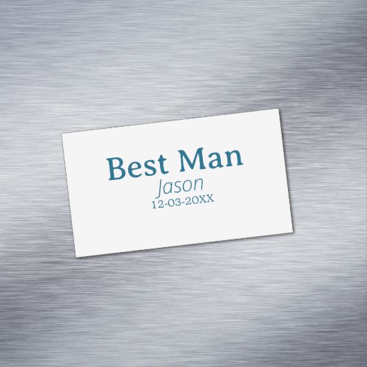 Groomsman Bachelorette Party Voeg naam toe Modern  Magnetisch Visitekaartje (Voorbeeld)