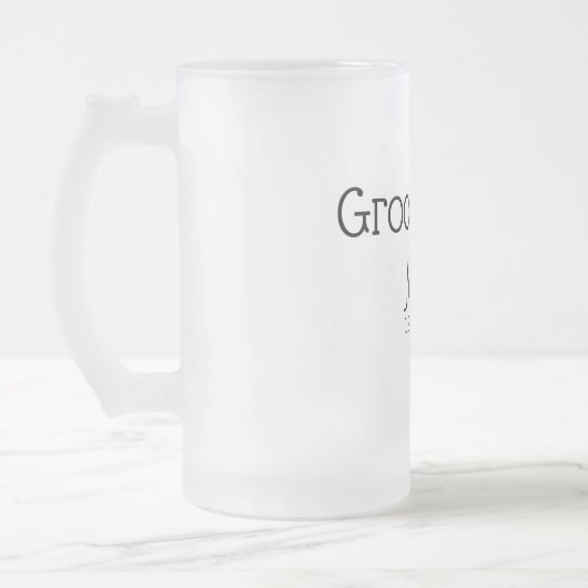 Groomsman Bachelorette Party Voeg naam toe Modern  Matglas Bierpul (Links)