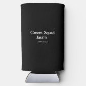 Groomsman Bachelorette Party Voeg naam toe Modern  Seltzer Blikjeskoeler (Achterkant)