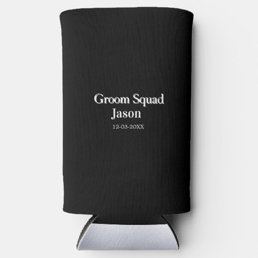 Groomsman Bachelorette Party Voeg naam toe Modern  Seltzer Blikjeskoeler (Voorkant)