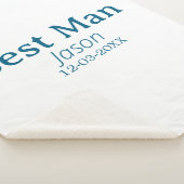 Groomsman Bachelorette Party Voeg naam toe Modern  Sherpa Deken (3/4)