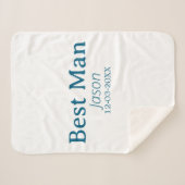 Groomsman Bachelorette Party Voeg naam toe Modern  Sherpa Deken (Voorkant (horizontaal))