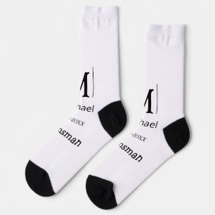 Groomsman Bachelorette Party Voeg naam toe Modern  Sokken