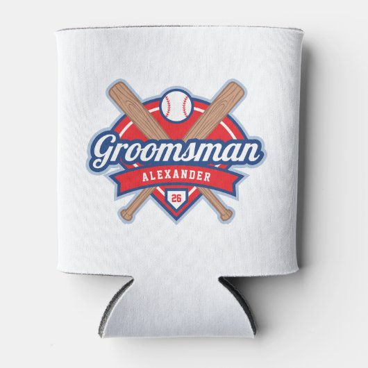 Groomsman Baseball Foam Koelbox Blikjeskoeler (Voorkant)