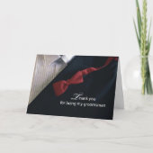 Groomsman bedankt het Rode Stropdas en de zwarte T Kaart (Voorkant)