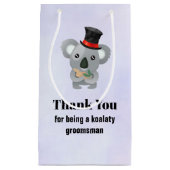 Groomsman bedankt Koala Pun Klein Cadeauzakje (Voorkant)