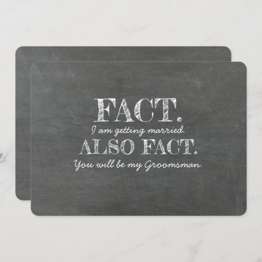 GROOMSMAN BEST MAN Grappig Voorstel Kaart (Voorkant / Achterkant)