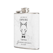 Groomsman Best Man Groom Wolf White Background Heupfles (Links)