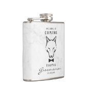 Groomsman Best Man Groom Wolf White Background Heupfles (Rechts)