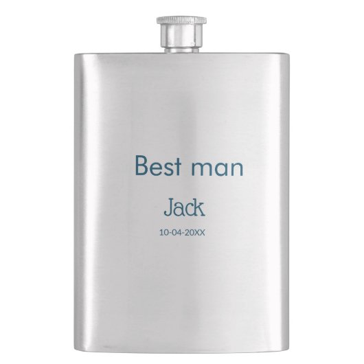Groomsman Best Man Naam toevoegen Tekst Bacheloret Flacon (Voorkant)