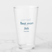 Groomsman Best Man Naam toevoegen Tekst Bacheloret Glas (Achterkant)