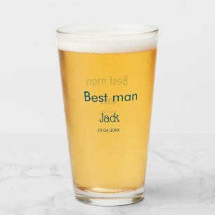 Groomsman Best Man Naam toevoegen Tekst Bacheloret Glas
