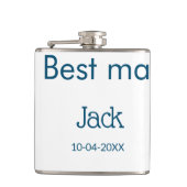 Groomsman Best Man Naam toevoegen Tekst Bacheloret Heupfles (Voorkant)