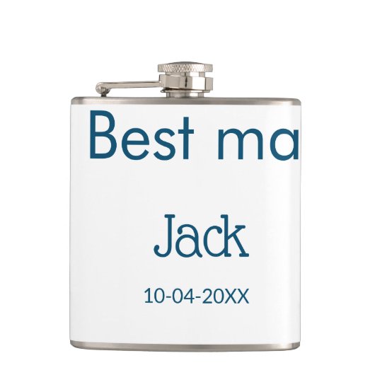 Groomsman Best Man Naam toevoegen Tekst Bacheloret Heupfles (Voorkant)