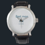 Groomsman Best Man Naam toevoegen Tekst Bacheloret Horloge<br><div class="desc">ontwerp</div>