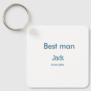 Groomsman Best Man Naam toevoegen Tekst Bacheloret Sleutelhanger