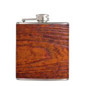 Groomsman Beste Man Trouwfeest  Woodgrain Heupfles (Voorkant)