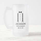 Groomsman Black Bow Stropdas Matglas Bierpul (Links)