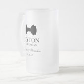 Groomsman Black Bow Stropdas Matglas Bierpul (Voorkant links)