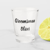 Groomsman Black Custom Name Gifts Wedding Shot Glas (Voorkant)