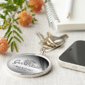 Groomsman Black en White Custom Sleutelhangers (Zijkant)